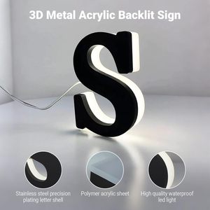 미네오 맞춤형 대형 비즈니스 로고 <span class=keywords><strong>LED</strong></span> 네온 백라이트 채널 사인 개인 맞춤형 3D 레이저 컷 스테인리스 스틸 디밍 가능 디스플레이 - Product Image 2