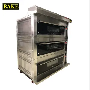 manufacturer low price product golden supplier 3 deck 6 tray oven deck electric steam deck oven