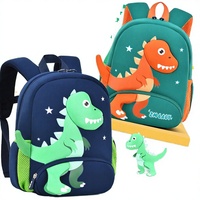 Sac à dos de maternelle pour garçons et filles, thème dinosaure et espace, imperméable, fermeture éclair, doublure en nylon et polyester, léger, 20-36L, design incurvé tendance