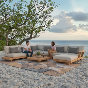 Ensemble de meubles de jardin anglais, ensemble de meubles de patio, meubles d'extérieur, ensemble de canapés en bois, meubles - Product Image 2