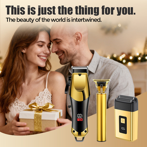 Set <span class=keywords><strong>Professionale</strong></span> per la Cura della <span class=keywords><strong>Barba</strong></span> da Uomo, Tagliacapelli, Rasoio, Trimmer 3 in 1 con Lame in Acciaio Inox, Ricarica Rapida, Uso Domestico, Nuovo - Product Image 6