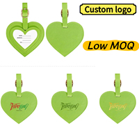 Etiqueta de Identificación de Equipaje en Forma de Corazón de PU, Logotipo Personalizado al por Mayor, Etiqueta Antipérdida para Equipaje, Etiqueta de Cuero con Nombre, Teléfono, Tarjeta de Identificación, Etiqueta para Bolsa de Viaje
