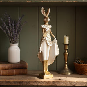Ornamen Kelinci Resin Gaya Amerika untuk Dekorasi Rumah, Ruang Tamu, Lemari Anggur, Lemari TV, Hadiah Pernikahan - Product Image 3