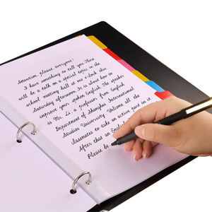 <span class=keywords><strong>8</strong></span> linguette colorate 3 raccoglitori ad anelli divisori per cartelle pagine bianche 3 raccoglitori ad anelli di protezione per fogli di carta per <span class=keywords><strong>Notebook</strong></span> manicotti per raccoglitori - Product Image 6