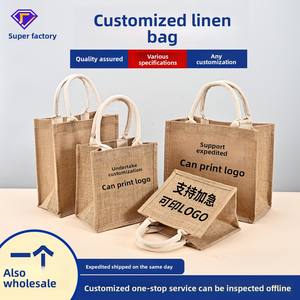 <span class=keywords><strong>Borsa</strong></span> della spesa dipinta a mano in bianco di cotone di fascia alta personalizzata in bianco di lino con lettera di cibo con manico in corda per regali - Product Image 2