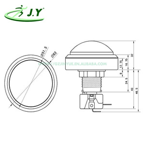 Accessoires de jeu cercle pour enfants, bouton-poussoir électrique étanche, pour éclairage LED, 100mm, 12V - Product Image 6