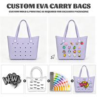Sac fourre-tout en EVA color-block DIY avec sangle, portable et polyvalent, en silicone, grand sac à ouverture supérieure, étanche, pour toutes les saisons