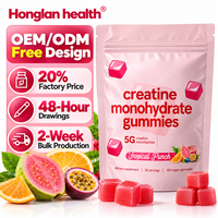 Gommes de créatine monohydrate végétaliennes pour adultes, soutien nutritionnel pour la mobilité musculaire, complément alimentaire, 150 gommes à mâcher