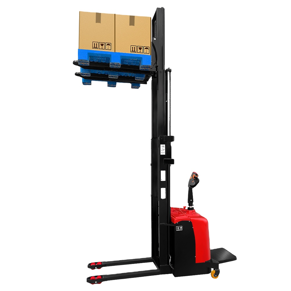 Top Grade 3300lb đầy đủ tự động điện Pallet nâng lên Stacker điện