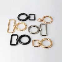 Collier de chien porte-clés poussoir porte anneaux à ressort rond ressort anneau fermoir rouleau boucles en métal pour sac sangle Clip boucle