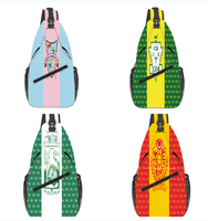 Sac de poitrine de haute qualité avec motif imprimé Sorority, sac à bandoulière de conception haut de gamme, sac à dos de voyage en plein air