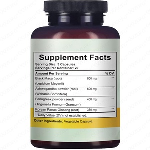 Cápsulas Duras 4 en 1 de Maca Negra, Ginseng, <span class=keywords><strong>Tribulus</strong></span> <span class=keywords><strong>Terrestris</strong></span> y Fenogreco, Éxito de Ventas en Amazon Internacional, 30/60/<span class=keywords><strong>90</strong></span> Cápsulas - Product Image 5