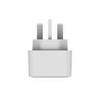 PUJIMAX Worldplug Prise internationale Adaptateur convertisseur universel vers Royaume-Uni Prise murale USB intelligente Chargeur de voyage avec port USB Type-C
