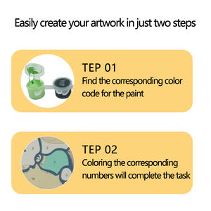 Kit de Peinture Numérique Acrylique DIY pour Adultes – <span class=keywords><strong>Toile</strong></span> à Peindre Style Dessin Animé Fait Main – Idéal pour Débutants – Ensemble Facile – Parfait pour les Fêtes - Product Image 4