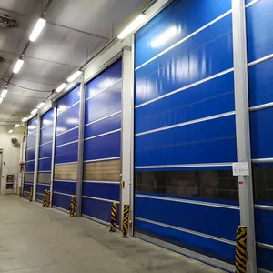 Food Factory Automatic High Speed Rapid Roller Shutter Door PVC Plastic Fast Door