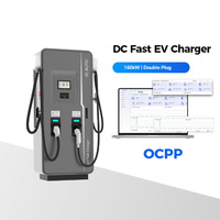 Chargeur EV DC commercial à double prise 60/120/180 kW avec CCS NACS OCPP pour stationnement extérieur