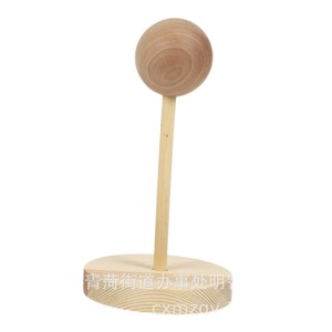 Support d'affichage de perruques en bois pour poupées BJD, couleur bois naturel, support de rangement de bureau - Product Image 1