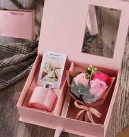 Coffret Cadeau Luxe Saint-Valentin en Gros : Bouquet de Roses Savon, Fleurs Artificielles et Diffuseur à Bâtonnets – Marque Privée