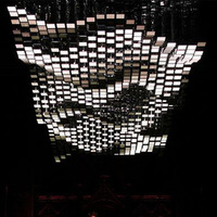 Lampe de plafond suspendue pour salle de sport, décoration personnalisée, boîte noire carrée, plafonnier avec variateur DMX RGB