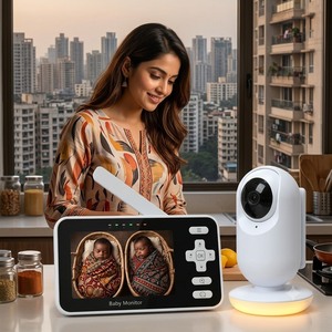 KT436T Dual Band 2.4G 5G <b>WiFi</b> Baby Monitor 4 Inch IPS Screen 720P HD Wireless Video Baby <b>Camera</b> with AI Motion Detection App - Product Image 1