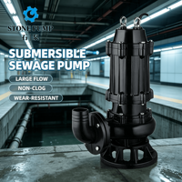 Pompe submersible pour eaux usées en fonte WQ, anti-colmatage, haute pression, capacité 8-500 m³/h, personnalisable pour station d'épuration municipale et sous-sol
