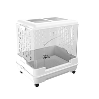 Cage à oiseaux spéciale écologique pour les canards Cole Villa Toilette Grande boîte d'élevage en acrylique Cage à cochons d'inde anti-éclaboussures