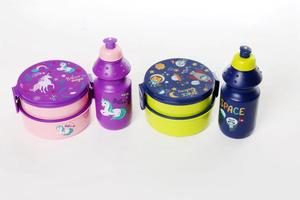 Juego de fiambrera para niños sellada con compartimentos apilables de <span class=keywords><strong>2</strong></span> capas dobles con botella, fiambrera, juego de tetera - Product Image 3