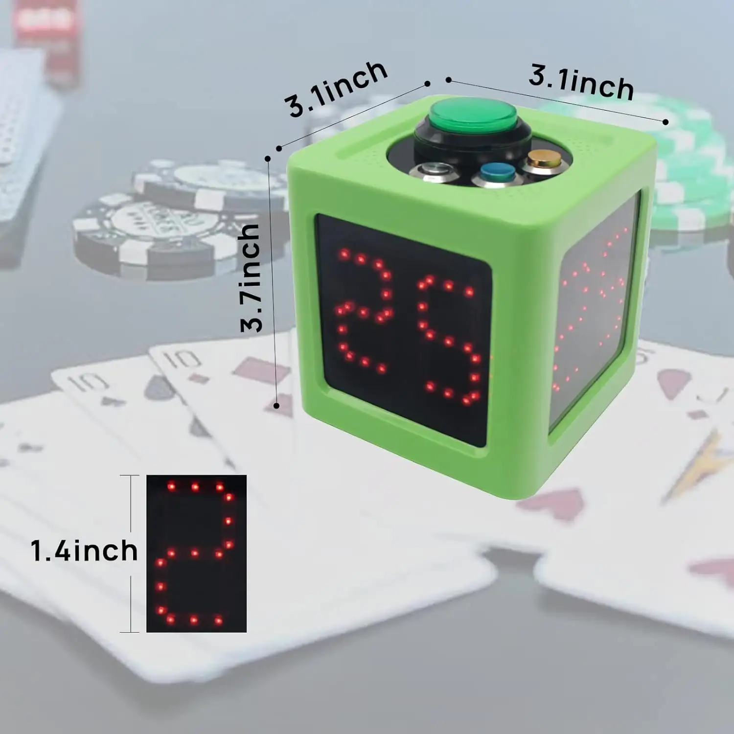 YIZHI nuevo temporizador de póquer reloj de disparo cronómetro de Cuenta regresiva con 2 juegos de temporizador preestablecido personalizado para póquer/ajedrez/Mahjong/juego de fiesta