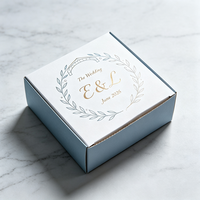 Boîte à dragées personnalisée en carton recyclable avec finition mate E&L, production en 72h, pour mariage, boutique
