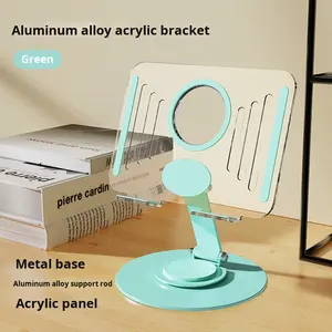 360 °   Soporte Giratorio <span class=keywords><strong>para</strong></span> Tableta Acrílica, Varilla de Soporte de Aleación y Base Redonda Ajustable, Portátil <span class=keywords><strong>para</strong></span> <span class=keywords><strong>iPad</strong></span> Pro, Tableta Gráfica de Escritorio - Product Image 2