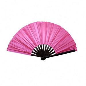 Abanico Plegable de PVC Multicolor de 13 Pulgadas con Varillas de Bambú para Festivales de Música y Decoraciones - Product Image 4