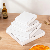 Boîte à pizza personnalisée à emporter, taille et logo sur mesure, conteneur en papier kraft biodégradable avec revêtement UV et dorure à chaud pour la restauration