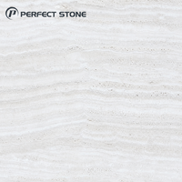 Dalles de travertin italien de luxe PerfectStone, grandes dimensions, découpées sur mesure pour mur de fond, comptoir de réception, revêtement mural