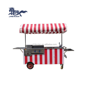 JX-CR180 Domestic Aluminum & Stainless Steel Fast Food Hot Dog Cart with Fryer Food Street Kiosk for Ice & Candy - Product Image 4