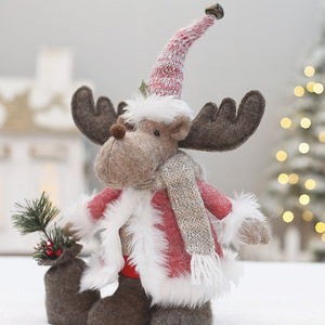Figurine de poupée en tissu rose de Noël, assise ou debout, décoration de fête pour usage intérieur - Product Image 4