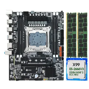 hot sale x99 e5 2666v3 2*8GB 2666mhz ecc reg ram kit lga2011-3 socket x99 motherboard kit