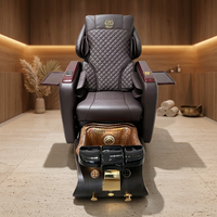 Fauteuil de pédicure professionnel de luxe au design unique, avec bain de pieds électrique à remous et vibrations, pour salon de manucure et spa européen