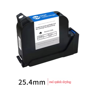 Cartouche d'encre à solvant haute adhérence de 12,7 mm et 25,4 mm compatible avec les imprimantes à jet d'encre universelles, emballée dans des flacons en verre - Product Image 3