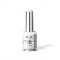 LOGO Super Qualité Base Coat Chrome Transparent Sans Adhésion Poudre Chrome Usage Professionnel Gel de Base Vernis à Ongles OEM Personnalisation Gratuite Vernis à Ongles
