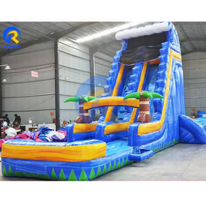 Dimensioni personalizzabili colorato di grado commerciale in PVC scivolo d'acqua gonfiabile <span class=keywords><strong>con</strong></span> <span class=keywords><strong>piscina</strong></span> gonfiabile castello di acqua casa di salto - Product Image 6