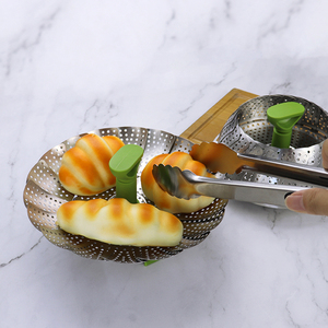 Cesta Vaporera Plegable de Acero Inoxidable, Cesta Vaporera Multifuncional Expandible de 9 y 11 Pulgadas - Product Image 5