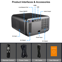 Projecteur LED Android personnalisé en usine, 3000 lumens, faisceau lumineux, vidéo 1080P, home cinéma, projecteur portable, projecteur TV 4K