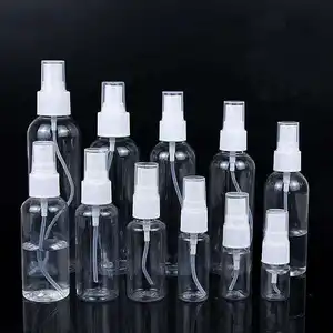 Ücretsiz örnek üreticisi özel 10ml 30ml mini pet plastik seyahat ince sis su yağ parfüm sprey şişe