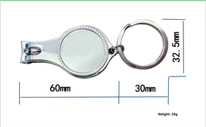 Porte-clés multifonction en métal avec coupe-ongles, ouvre-bouteille et logo personnalisé - Product Image 2