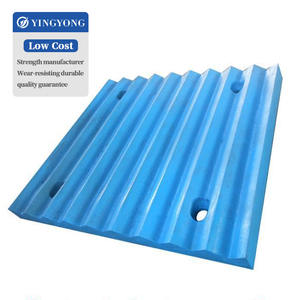 Высокая марганцевая стальная щековая дробилка зубчатая пластина с фиксированной и подвижной вкладышей для строительной промышленности, доступная для продажи - Product Image 1