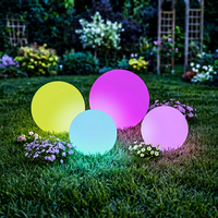 Lumière de pelouse ronde multicolore à télécommande, indice de protection IP54, étanche, pour extérieur, éclairage d'ambiance pour aménagement paysager