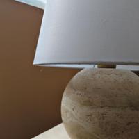 Lampe de table en marbre travertin naturel de style Wabi Sabi moderne pour salon, bureau, hôtel, chambre, villa, éclairage intérieur de luxe