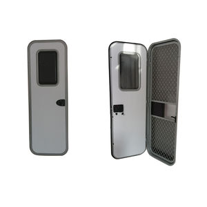 Porte de camping-car taille personnalisée <span class=keywords><strong>coin</strong></span> rond et Angles droits serrure à point unique fenêtres en verre acrylique portes d'entrée de camping-car - Product Image 1