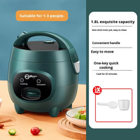 Cuiseur à riz intelligent gris 1,8 L, mini dortoir, tasse à mesurer pour le ménage, réservation 24 heures sur 24