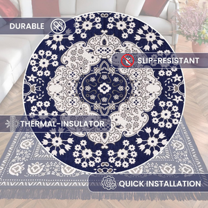 Alfombra geométrica Premium 5x7 pies Chenille Designer Dari para uso en el piso en la sala de estar Dormitorio y salón Tamaño 150x210 cm - Product Image 5